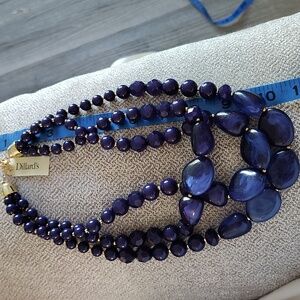 Dillards Colbalt Blue Necklace NWT